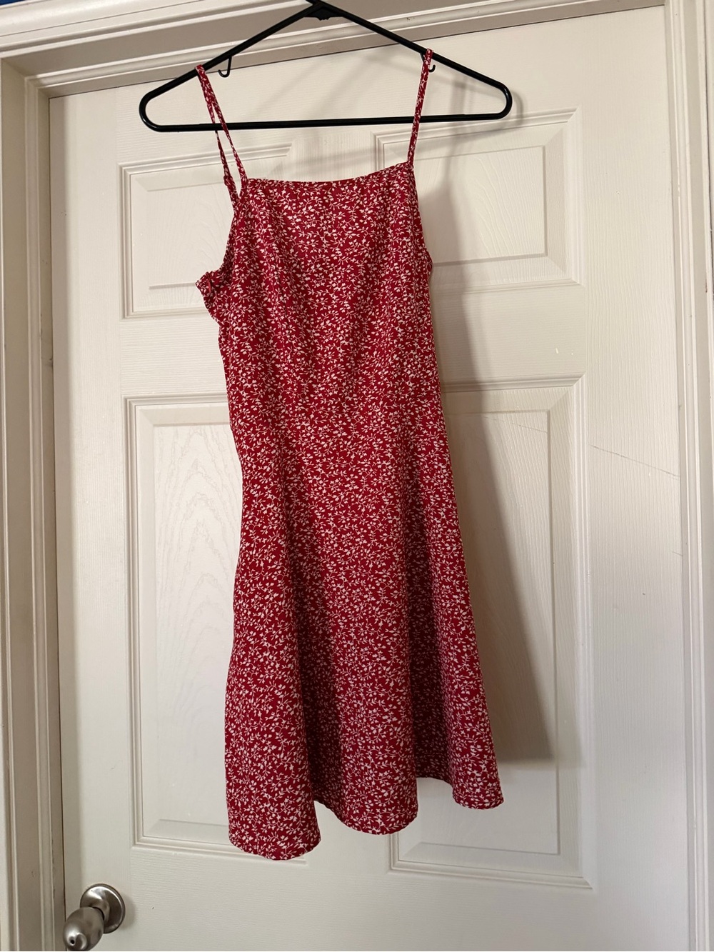 SHEIN Red Floral Mini Slip Dress